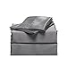 Bedsure 4-Pieces Bed Sheet Set Full Dark Gray Smooth and Silky with Deep Pocket Fitted Sheet