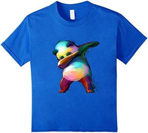 Kids Dabbing Panda Shirt 4 Royal Blue