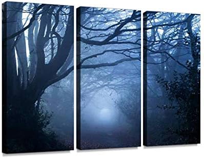 Misty Woods Modern 3d Wall Art Painting On Canvas Stretched Framed Prints Picture Photography Home Office Decoration Artwork 3 Pieces Amazon Ae