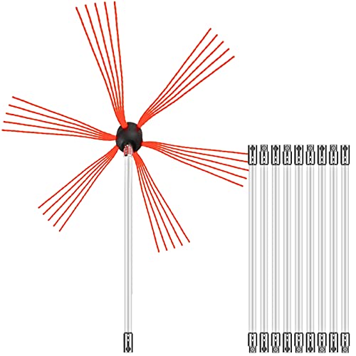 VEVOR Chimney Sweep Kit 33FT Length, Chimney Cleaning Tool Kits with 10