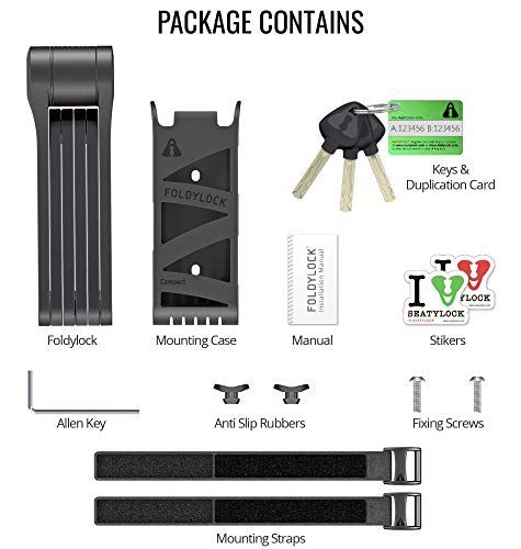 foldylock compact bike lock extreme bike lock heavy duty bicycle security chain lock steel bars