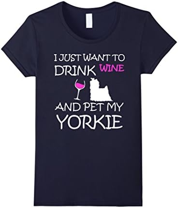 Women's Yorkie T shirts Large Navy