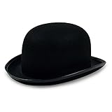 Colonel Pickles Novelties Derby Hat - Bowler Hat – Black For Men Women Boys and Girls Vintage Costumes