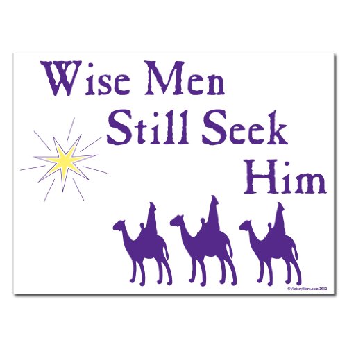 VictoryStore Yard Sign Outdoor Lawn Decorations - Wise Men Still Seek Him Christmas Yard Sign Set of 6 Signs w/Stakes