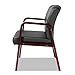 Alera ALE Reception Lounge Series Guest Chair, Cherry/Black Leather