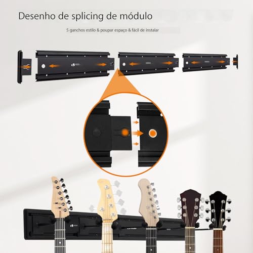 VEDO oferece uma variedade de suportes de parede para guitarra, suportes de borracha ajustáveis ​​para guitarra, clipes de montagem, suportes robustos de alumínio para acústica e elétrica baixo