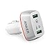 Anker Quick Charge 3.0 42W Dual USB Car Charger, PowerDrive+ 2 for Galaxy S7 / S6 / Edge / Plus, Note 5 / 4 and PowerIQ for iPhone 7 / 6s / Plus, iPad Pro / Air 2 / mini, LG, Nexus, HTC and More