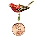 Hallmark Keepsake Mini Christmas Ornament 2018 Year Dated, Red Tanager Bird Miniature, 1.13