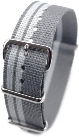 HDT Design N.A.T.O. Short Type Nylon Watch Strap Asymmetric Gray [22mm]