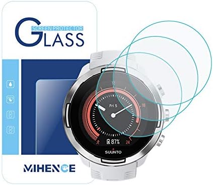 MIHENCE 【3PCS】 Suunto Spartan Tempered Glass Screen Protector, 9H Premium Real Screen Protector for Spartan Ultra/Ultra HR/Sport/Sport HR/Spartan Sport Wrist HR Baro/suunto 9 Baro