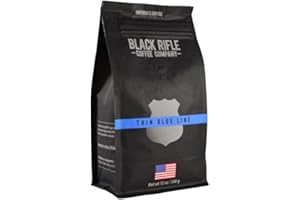 Black Rifle Coffee Company Thin Blue Line (Medium Roast) Whole Bean Coffee, 12 Ounce Bag of Coffee Beans, Medium Roast Coffee Beans, Created to Benefit Law Enforcement Officers and Their Families
