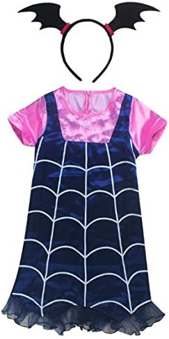 Marosoniy Toddler Girl Halloween Pullover Dress for Vampirina Costume Theme Party Dress Up Cosplay Dresses Set