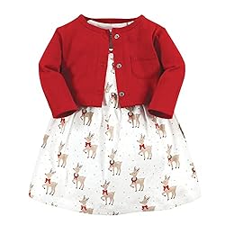 Hudson Baby Baby Girls' Cotton Dress and Cardigan