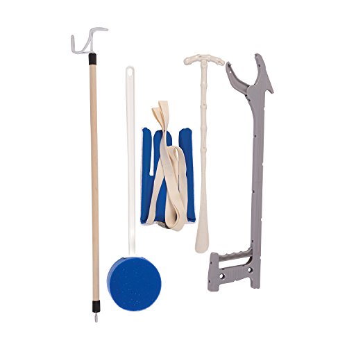 DMI Reach Assist Dressing Aid Kit with Sock Aid, Dressing Stick