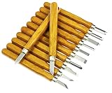 Convetu 12PCS Wood Carving Tools, Upgrade SK2 Wood Carving Chisel Set, Beginners Kids Mini Hand Carving Kit for Wax Soap with Plastic Carry Case