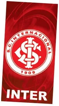 Internacional Sport Club, Brazilian Soccer Team, Velour Beach Towel, 30" x 60", Made in Brazil (30X60 in)