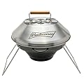 Portable Tailgater Grill by Budweiser - Non-stick Collapsible Stainless Steel 12" Outdoor Grill with Carrying Bag