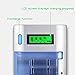 BONAI LCD Battery Charger for C D AA AAA 9V Ni-MH Ni-CD Rechargeable Batteries with 5000mAh C Cells (4-Pack)