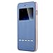 iPhone 8 Plus Case,iPhone 7 Plus Case, LONTECT Slim Thin View Window PU Leather Flip Case with Smart Unlock Metal Slide Touch for Apple iPhone 8 Plus/iPhone 7 Plus - Royal Blue