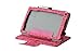 i-unik RCA 7 Voyager II CASE, Slim Folio PU Leather Case (RCT6873W42 & RCT6773W42BF) w/Bonus Stylus Pen (Cute Pink)