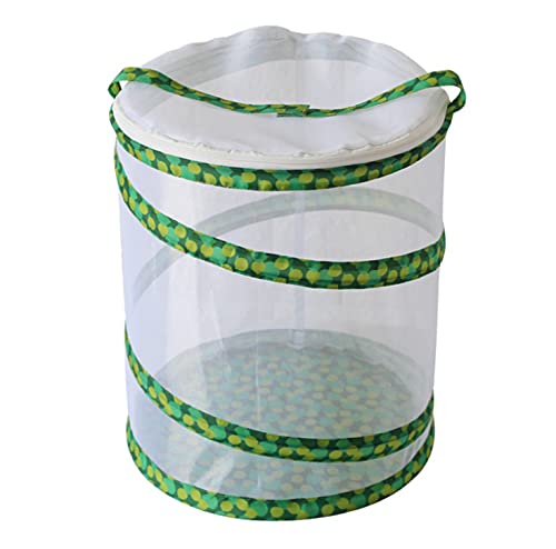 Calayu Foldable Butterfly Cage, White, Mesh, Polyester, 12 x 14 Inches, Includes Quick Start Guide