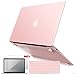 IBENZER Compatible with Old Version MacBook Air 13 Inch Case (2017-2010 Release), Models: A1466/A1369, Plastic Hard Shell Case with Keyboard & Screen Cover for Mac Air 13, Rose Quartz, A1301RQ+2