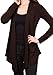 DRSKIN Women's Open - Front Long Sleeve Knit Cardigan (Cardigan Brown, XL)