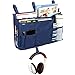 Surblue Caddy Hanging Organizer Bedside Storage Bag for Bunk and Hospital Beds, Blue, L