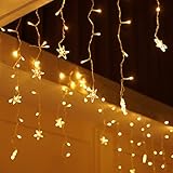 Star Icicle Christmas Lights Outdoor 400 LED 33FT