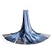 Ysiop Women Cotton Gradient Tassel Scarf Metal Wire Sheer Infinity Scarves
