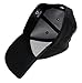 PU Leather Plain Adjustable Baseball Hats Snapback Closure, BLK