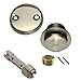 Brushed Nickel Toe Touch Conversion Kit Tub Drain Overflow and Removal Tool