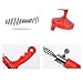 B1ST Toilet Snakes Plumbing Drain Auger Pipe Cleaners Cleaner Closet Sink Plummer Snake Sewer Snake Drum Auger Tool with Metal Spring-Steel Red for Bathroom