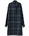 ZANZEA Loose Flannel Plaid Shirt Dress Buffalo Long Cardigan Grunge Button Down Tops Long Sleeve for Women Green US 18