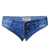 Womens Summer Sexy Mini Nightclub Jeans Pants Denim Short Shorts Blue L