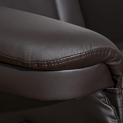 Manual Recliner, Swivel Lounge Chair with Side Pocket, Footrest