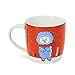 BT21 Official Merchandise by Line Friends - Winter Theme Character Ceramic Coffee Mug with Lid, RJ