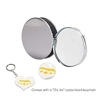 Zhi Jin 1Pc Portable Folding Magnifier Pocket Loupe Metal Reading Magnifying Glass Lens 10X 60mm for Inspection Science Office Travel Map