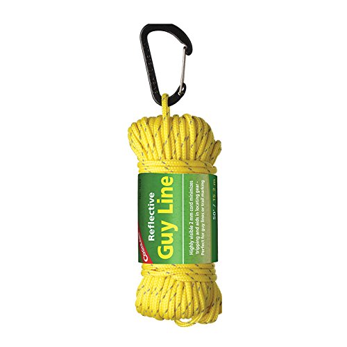 Coghlan's Reflective Guy Line 50 ft – Durable High-Visibility Outdoor Rope for Tents, Tarps, and Camping; Weather-Resistant, Knot-Friendly Line for Secure Setup and Night Safety