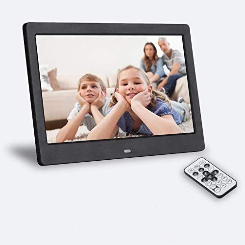 SeeKool Digital Photo Frame 10 Inch Screen with 1024x768 High Resolution, Display Photo/Music/Video Player Calendar Alarm Auto On/Off Timer, Support USB and SD Card, With Remote Control