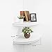 HAO Floating Corner Shelves Invisible Wall Mounted Radial Shape Corner Shelf for Wall Perfect for Bathroom Bedroom Living Room Kitchen Office 17 Inch Set of 2 White