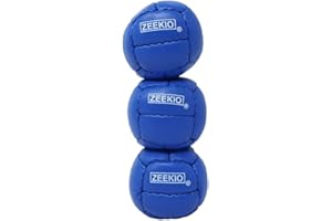 Zeekio Galaxy Juggling Balls - Premium 12 Panel Genuine Leather Balls - 130g - 67mm - Pack of 3 (Blue)