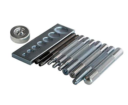 11pcs Snap Rivet Fastener Buttons Installation Tool Kit for Leather Crafts Hand Punch Tool Set DIY Material Accessories