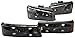 SPEC-D TUNING 2LBLH-SIV03G-RS Smoke Chrome Crystal Headlights+Tinted Signal Bumper Light Made For And Compatible With Chevrolet Silverado