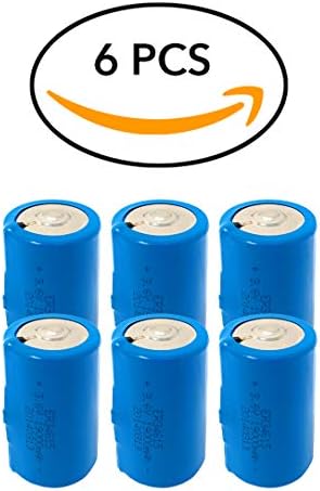 3.6V D Cell 19000mAh ER34615 Li-Socl2 Lithium Battery, 19 Ah D Size (6 pcs)