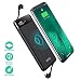 Wireless Portable Charger, Portable Charger, SANAG 10000mAh Wireless Battery Pack with Micro USB to Type-C Adaptor QC 2.0 Ports and LED Displaly, Built in Cables for iPhone, iPad, Samsung and More