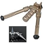 Green Blob Outdoors GBO-GRG-SPIKE Dark Earth CNC QD Tactical Bipod with Tilt/Swivel/Adjustable legs Black, 6.5-9 inch