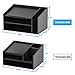 FITUEYES Wood Office Supplies Desk Organizer 4 Compartments with Letter Tray Black Document Holder