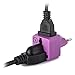 European Plug Adapter by Yubi Power 2 in 1 Universal Travel Adapter with 2 Universal Outlets - 2 Pack - Purple - Type C for Europe, France, Germany, Russia, Spain & more..