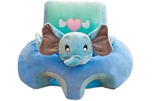 vocheer Baby Sitting Chair, Comfortable Infant Soft Plush Floor Support Seat Baby Learning to Sit Soft Animal Shaped Baby Sofa for Newborn(Elephant)